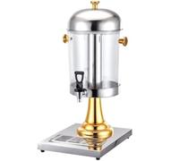 Buffet Stainless Steel Juice Tripod Single Double Head Refrigeration Beverage Machine Transparent Cold Drink Machine(B)