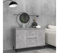 Buffet Style Industriel Gris Béton 104x35x70 Cm Bois Composé Gris