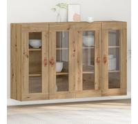 Buffet Suspendu Vidaxl Ensemble De 2 Chêne Artisan Bois De Chêne Massif