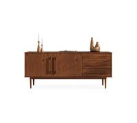 Buffet TECCA L 170 cm 2 portes 3 tiroirs en bois massif - Coloris châtaignier