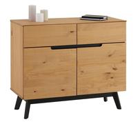 Buffet TIBOR style scandinave design vintage nordique commode bahut vaisselier 2 tiroirs 2 porte, en pin massif finition bois