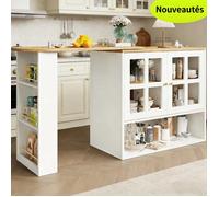 Buffet tournant 360° - Étagère à Snacks - 5 Étagères - Petite Table à Manger D'appartement - Design Moderne