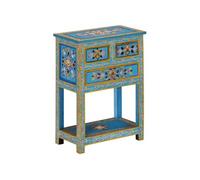 Buffet turquoise 55x30x76 cm bois massif de manguier