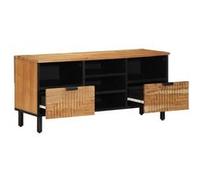 Unites TV avec tiroir Bois d'Acacia Massif 100 x 33,5 x 46 cm vidaXL
