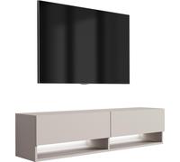 Buffet TV 140 cm Cachemire, LED blanc, 140 × 32 × 34 cm