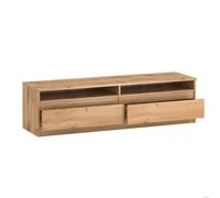 Buffet TV Meuble TV moderne avec 2 tiroirs en blanc ou en chêne Wotan