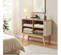 Buffet Tysvær bambou 110 x 40 x 80 cm naturel / blanc crème