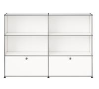 Buffet USM Haller M 65 4 portes ouvertes / 2 rabats - Blanc pur - USM HALLER QS M65 24 FD