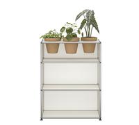 Buffet USM Haller M56 avec accessoires pour plantes - Livraison rapide - Blanc pur - USM HALLER QS M56 24