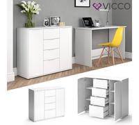 Buffet vaisselier meuble TV Vaisselier TV highboard Leon blanc Vicco
