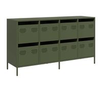 Buffet vert olive 135x39x73,5 cm acier laminé à froid