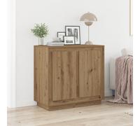 Buffet Vidaxl Artisan Chêne 80x34x75 Cm Bois D'ingénierie