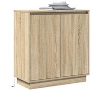 Buffet Vidaxl Avec Led En Chêne Sonoma - 71 X 34,5 X 75 Cm - Fabriqué En Bois D'ingénierie