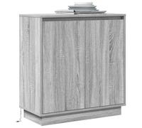 Buffet Vidaxl Avec Led En Gris Sonoma 71x34,5x75 Cm En Bois D'ingénierie Gris