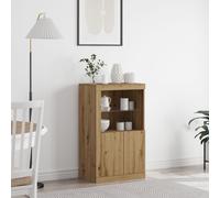 Buffet Vidaxl Avec Lumières Led Chêne Artisan 60,5x37x100 Cm