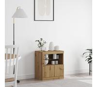 Buffet Vidaxl Avec Lumières Led Chêne Artisanal 60,5x37x67 Cm