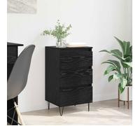 vidaXL Buffet Chêne noir 40 x 35 x 70 cm Bois d'ingénierie et fer