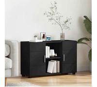 vidaXL Buffet avec porte 88,5x30,5x55,5 cm – Bois d'ingénierie, rangement pratique – Noir