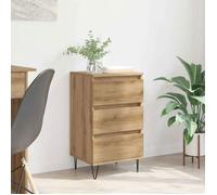 Buffet - VIDAXL - Buffet Chêne artisanal - Bois d'ingénierie & fer - 40 x 35 x 70 cm - Tiroirs à billes