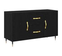 Buffet Vidaxl Chêne Noir 100x36x60 Cm Bois D'ingénierie Noir