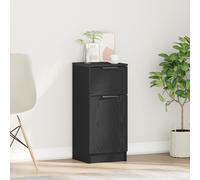 Buffet Vidaxl Chêne Noir 30x30x70 Cm Bois D'ingénierie Noir