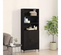 Buffet Vidaxl Chêne Noir 69.5x34x180 Cm Bois D'ingénierie, Buffet Vidaxl Chêne Noir 69.5x34x90 Cm Bois D'ingénierie, Cabinet Mural Vidaxl Chêne Noir 69.5 X 32.5 X 90 Cm