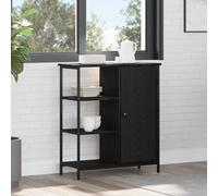 Buffet Vidaxl Chêne Noir Bois D'ingénierie Avec Placage De Chêne Noir Noir