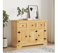 Buffet - VIDAXL - Corona - Bois massif pin mexicain - 3 tiroirs - 3 portes - Marron