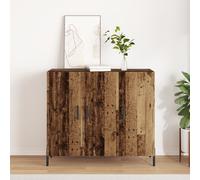 Buffet Vidaxl En Bois Vieilli 90x34x80 Cm En Bois D'ingénierie