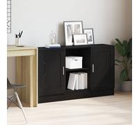 Buffet Vidaxl En Chêne Noir 120x30,5x70 Cm En Bois D'ingénierie Noir