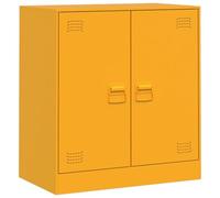 Vidaxl Buffet Jaune Moutarde 67x39x73 Cm Acier Jaune