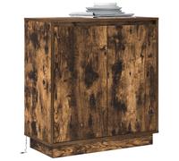 Buffet Vidaxl Led Chêne Fumé 71x34,5x75 Cm En Bois D'ingénierie
