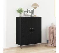 Buffet vidaXL Noir Chêne 69,5x34x90 cm Bois d'ingénierie