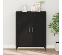 Buffet Vidaxl Noir Chêne 69,5x34x90 Cm Bois Reconstitué Noir