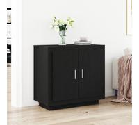 vidaXL Buffet Noir Chêne 80x40x75 cm Bois d'ingénierie