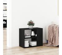 Buffet Vidaxl Noir En Chêne 60x30x50 Cm En Bois Composite Noir