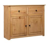 Buffet - VIDAXL - Panama - Bois de pin massif - 93x40x80 cm - 2 tiroirs et 2 portes