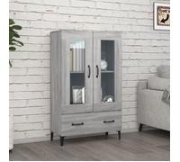 vidaXL Buffet Sonoma Bois d'ingénierie 2 portes 1 tiroir Gris 70x31x115 cm