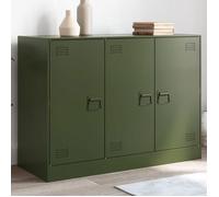 Buffet - vidaXL - Vert olive - Acier - 99x39x73 cm - 6 compartiments