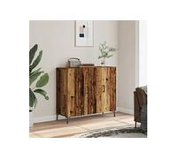Buffet vieux bois 90x34x80 cm bois d'ingénierie, meuble de rangement, meuble de rangement de cuisine, meuble de 857314