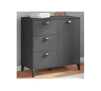 vidaXL Buffet, Armoire Latérale avec Tiroirs et Porte, Meuble de Rangement Chambre à Coucher Salon, Industriel, Gris 374940