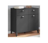Vidaxl Buffet Viken Gris Anthracite 80x40x80 Cm Bois D'ingénierie Marron