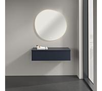 Buffet Villeroy & Boch Antao K40000HG 100 x 26,8 x 50 cm, plan vasque laquée couleur bleu nuit mat