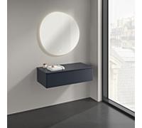 Buffet Villeroy & Boch Antao K40100HG 100 x 26,8 x 50 cm, plan vasque laqué couleur bleu nuit mat