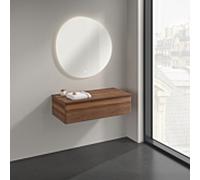 Buffet Villeroy & Boch Antao K40102HM 100 x 26,8 x 50 cm, plan vasque couleur noyer chaud, noyer chaud