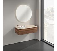 Buffet Villeroy & Boch Antao K40103HM 100 x 26,8 x 50 cm, plan vasque couleur Botticino, noyer chaud