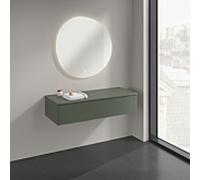 Buffet Villeroy & Boch Antao K41100HL 120 x 26,8 x 50 cm, couleur du plan vasque : laque mate vert feuille