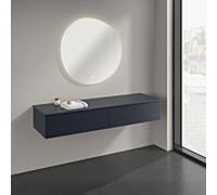 Buffet Villeroy & Boch Antao K42000HG 160 x 26,8 x 50 cm, plan vasque laqué couleur bleu nuit mat