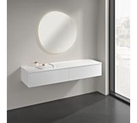 Buffet Villeroy & Boch Antao K42000MT 160 x 26,8 x 50 cm, plan vasque laqué couleur, laque blanche mate