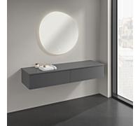 Buffet Villeroy & Boch Antao K42100GK 160 x 26,8 x 50 cm, plan vasque laqué couleur anthracite mat